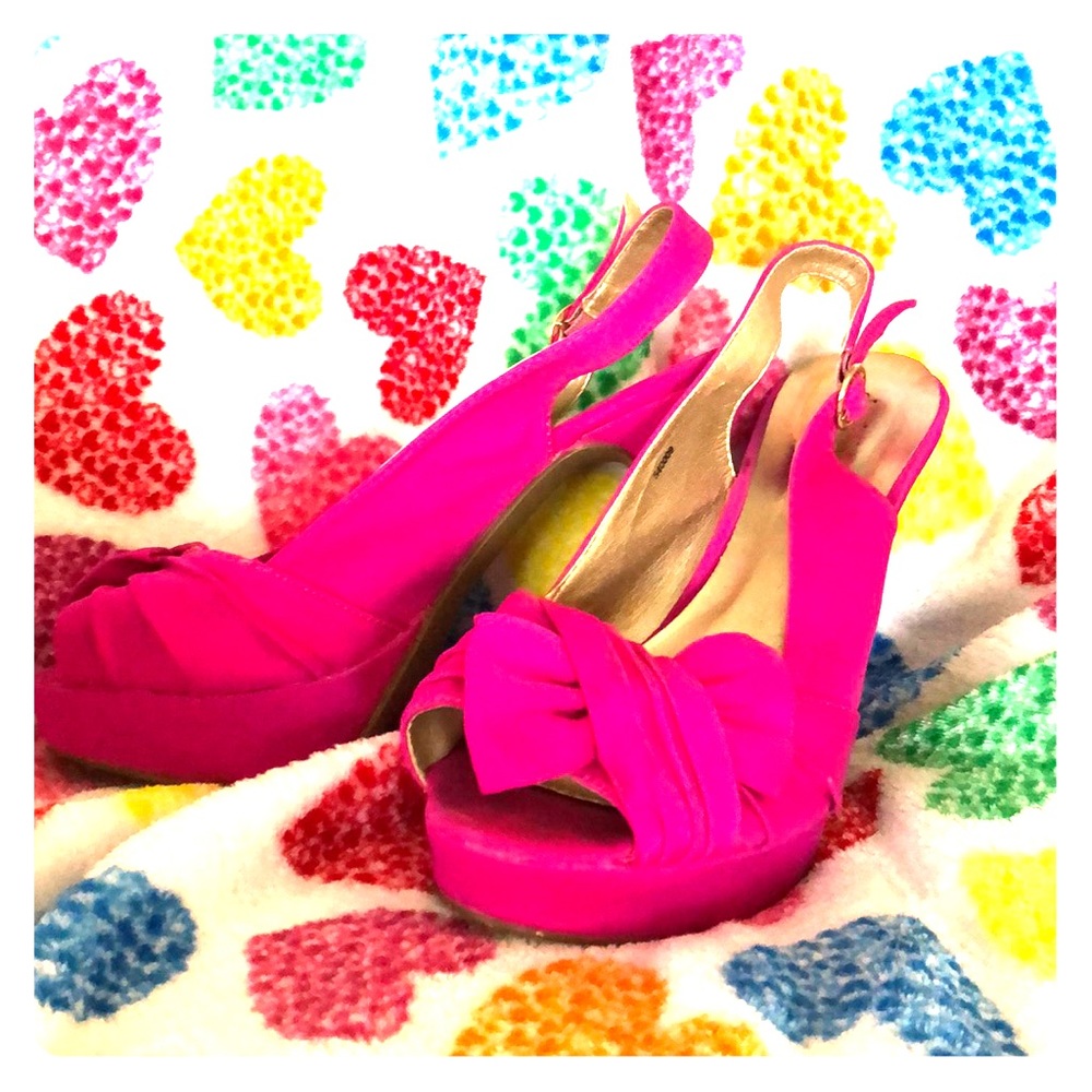 Bright pink heels